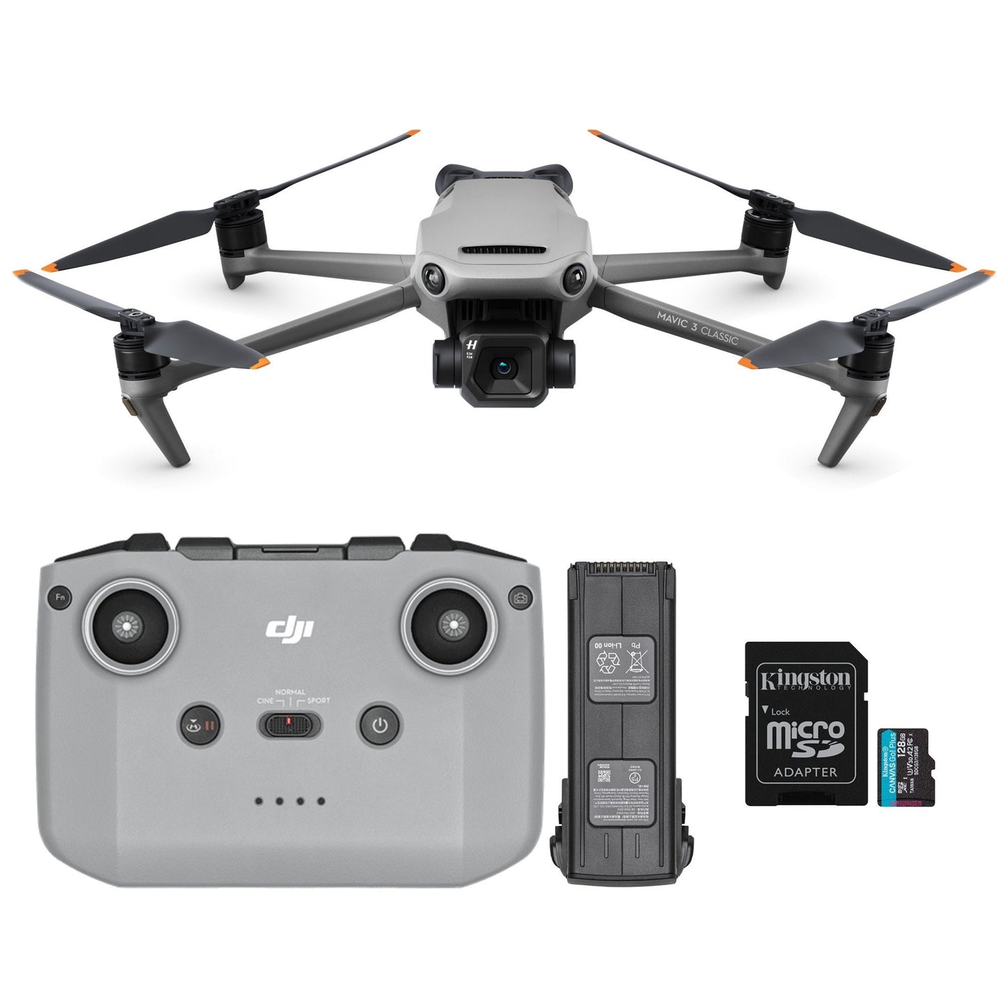 DJI Mavic 3 Classic Camera Drone with RC-N1 Remote and 128GB MicroSD Card