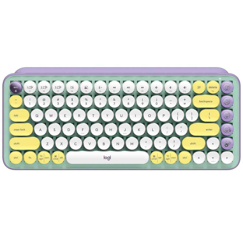 Logitech POP Keys Wireless Mechanical Keyboard With Emoji Keys Bundle