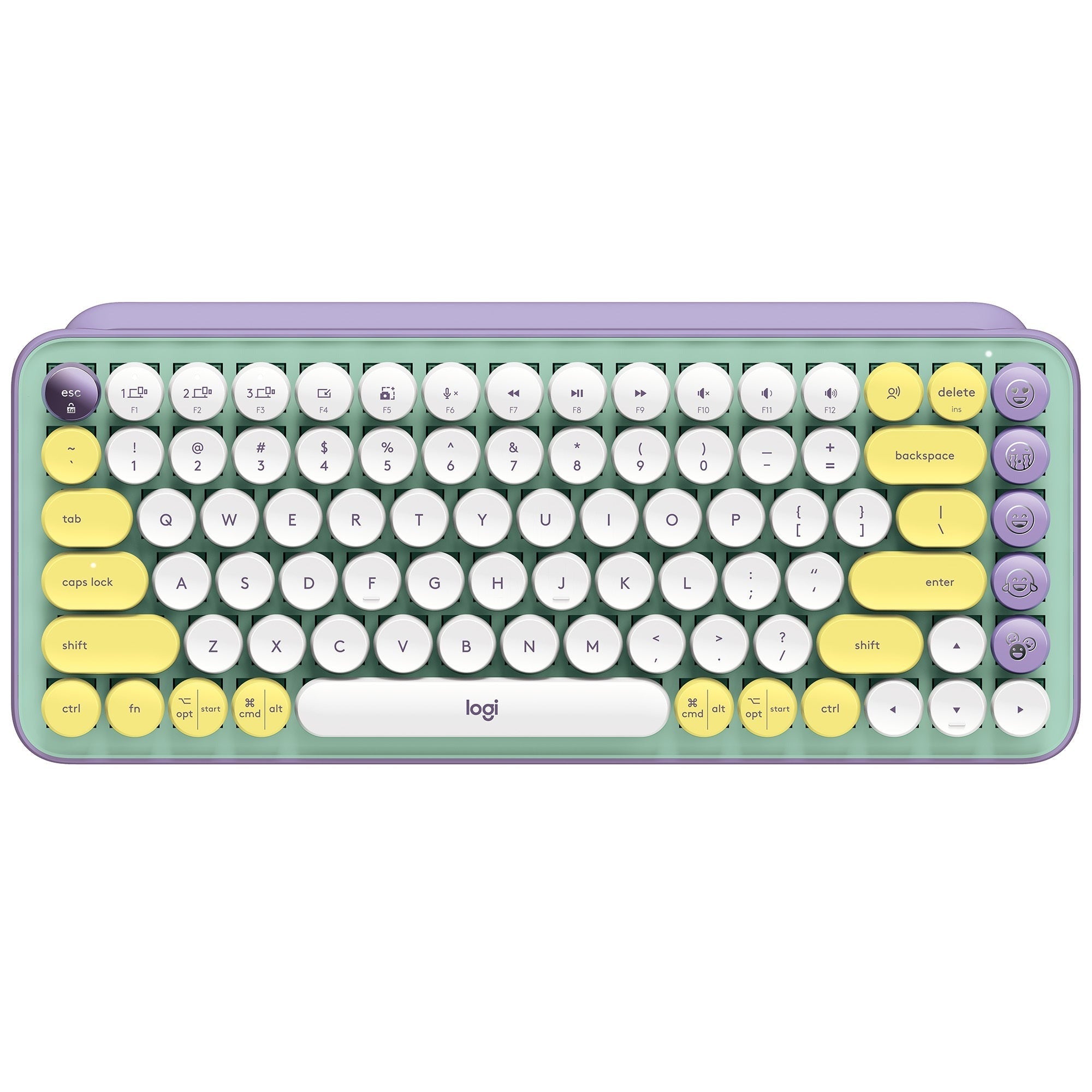 Logitech POP Keys Wireless Mechanical Keyboard With Emoji Keys Bundle