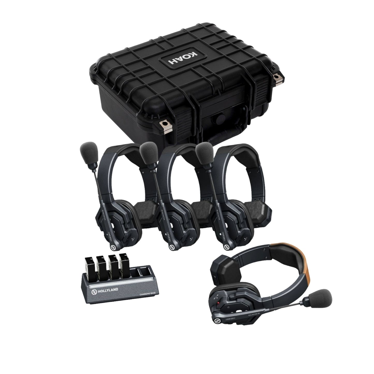 Hollyland Solidcom SE Global 4S 4-Person Single-Ear Headset with Hard Case