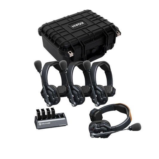 Hollyland Solidcom SE Global 4S 4-Person Single-Ear Headset with Hard Case