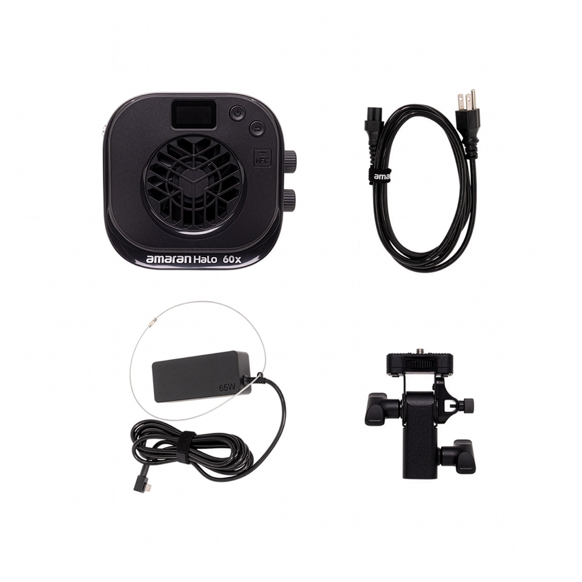 Amaran Halo 60x 63W Bi-color Bowens Mount COB Light with 85-degrees Beam Angle