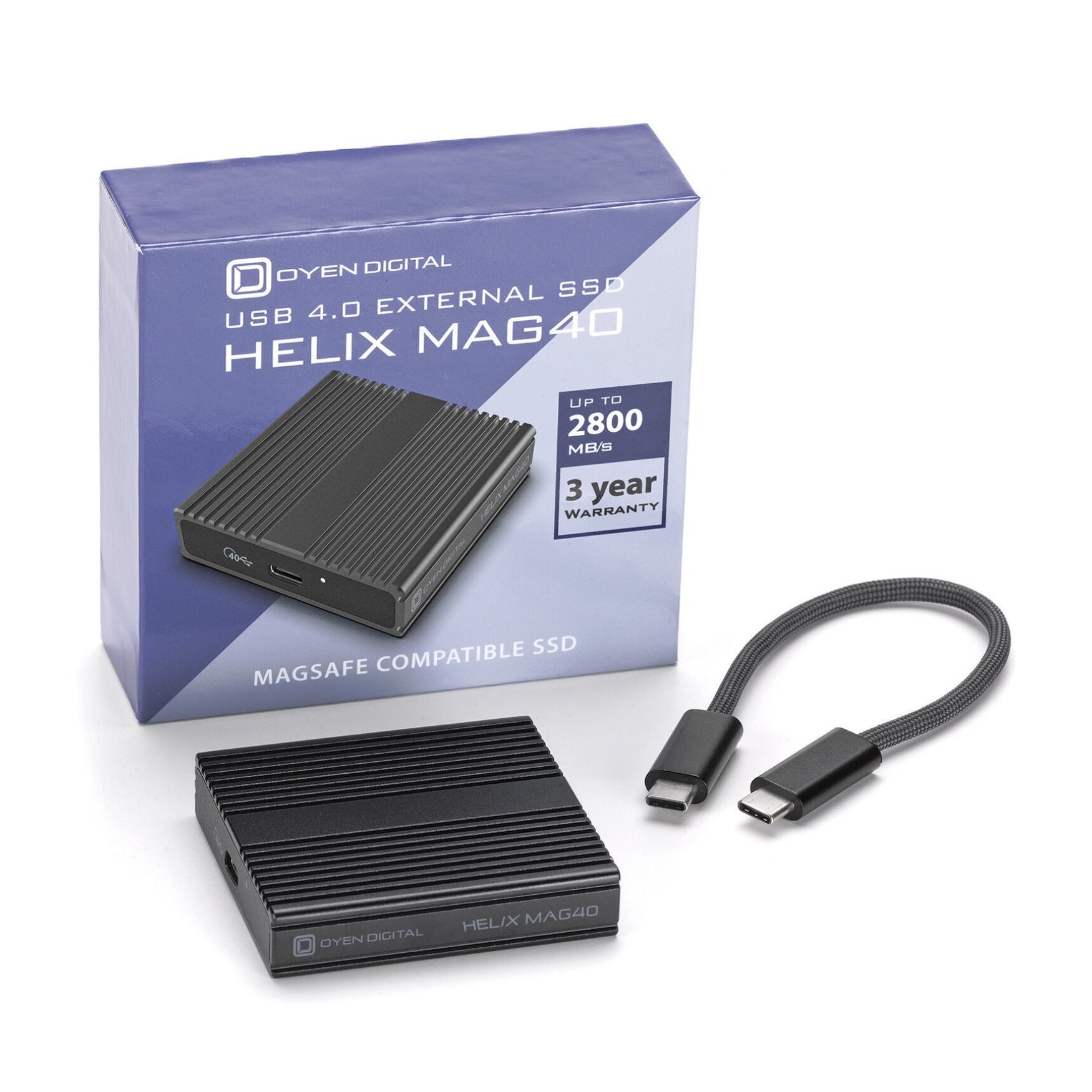 Oyen Digital 2TB Helix Mag40 USB4 External Portable SSD