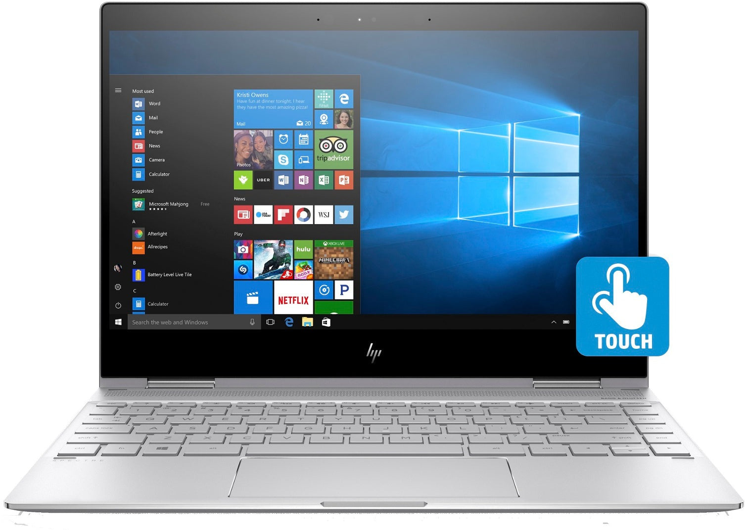 HP Spectre x360 Laptop, 13.3" 4K Touch, Intel Core i7-8550U, 512GB SSD (Certified Refurbished)
