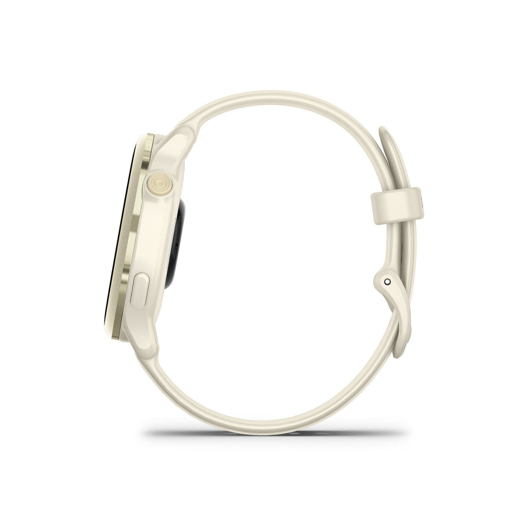 Garmin vivoactive 6 GPS Smartwatch (Lunar Gold/Bone) with Earbuds Bundle