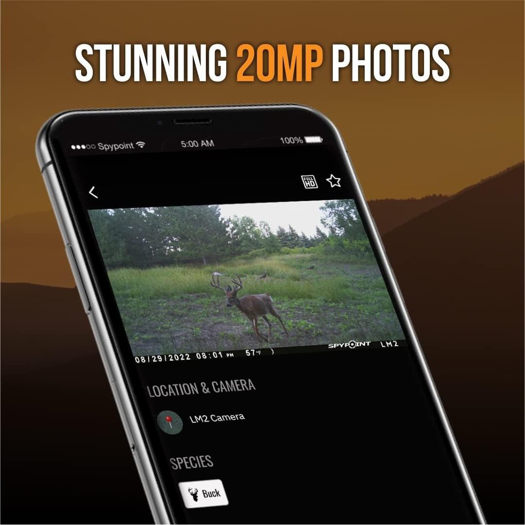 Spypoint LM2 Cellular Trail Camera with 32GB Micro SD Card (2-Pack)