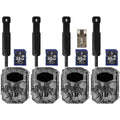 Spartan GoCam2 4G/LTE Trail Camera (4 Pack) with 32GB Memory Card & Card Reader