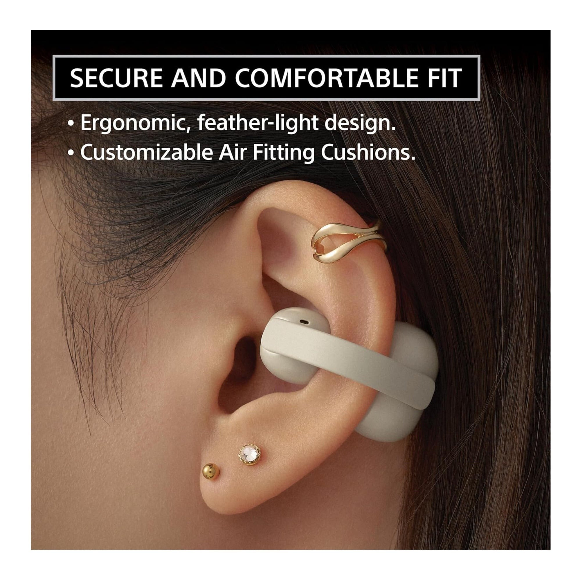 Sony LinkBuds Clip Open-Ear Truly Wireless Earbuds (Black) (Open Box)