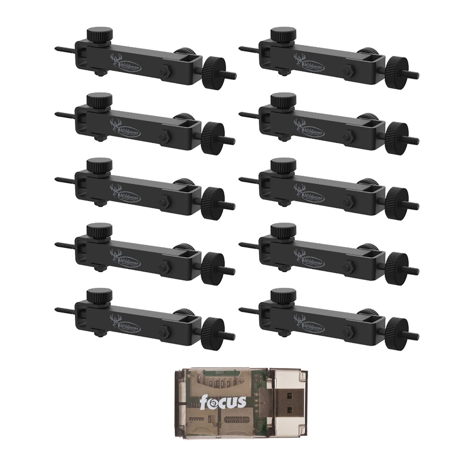Wildgame Innovations Eco Mount (10-Pack) Bundle with Card Reader (11 Items)