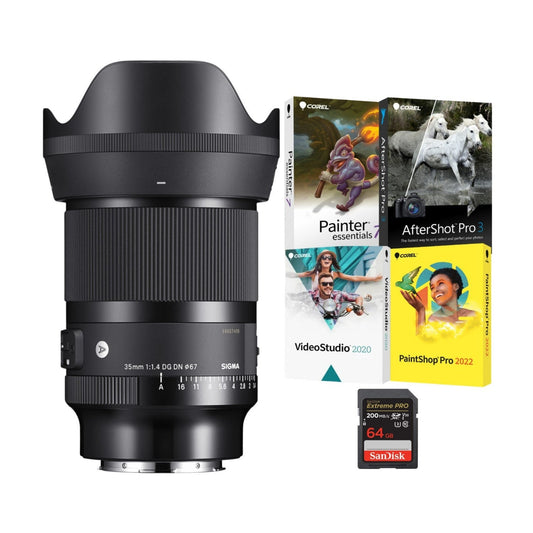 Sigma AF 35mm f/1.4 DG DN Art Lens (Sony E-Mount) Bundle