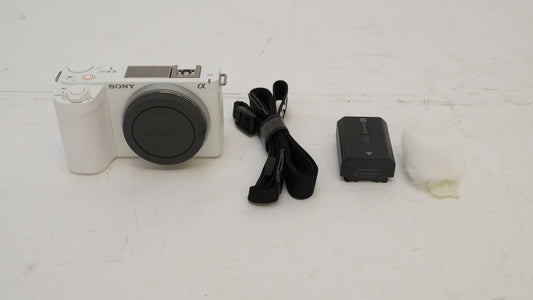 Sony Alpha ZV-E10 II APS-C Mirrorless Content Creators Camera Body (White) (Open Box)