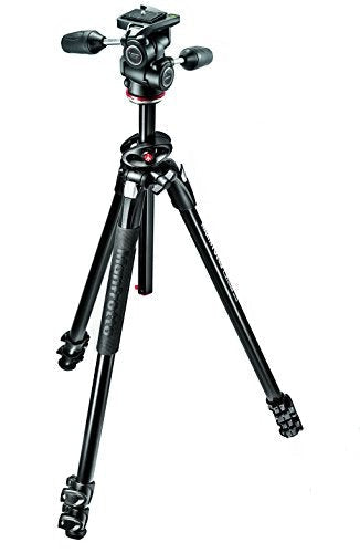 Manfrotto MK290DUA3-3WUS 290 Dual Aluminum Tripod with 3-Way Pan/Tilt Head