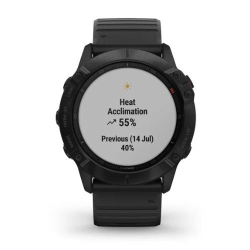 Garmin fenix 6X Pro Multisport GPS Smartwatch (Black with Black Band)