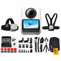 Xtra Sphra360 Action Camera Bundle with 128GB Flash Memory Card, Travel Case, and Accessories