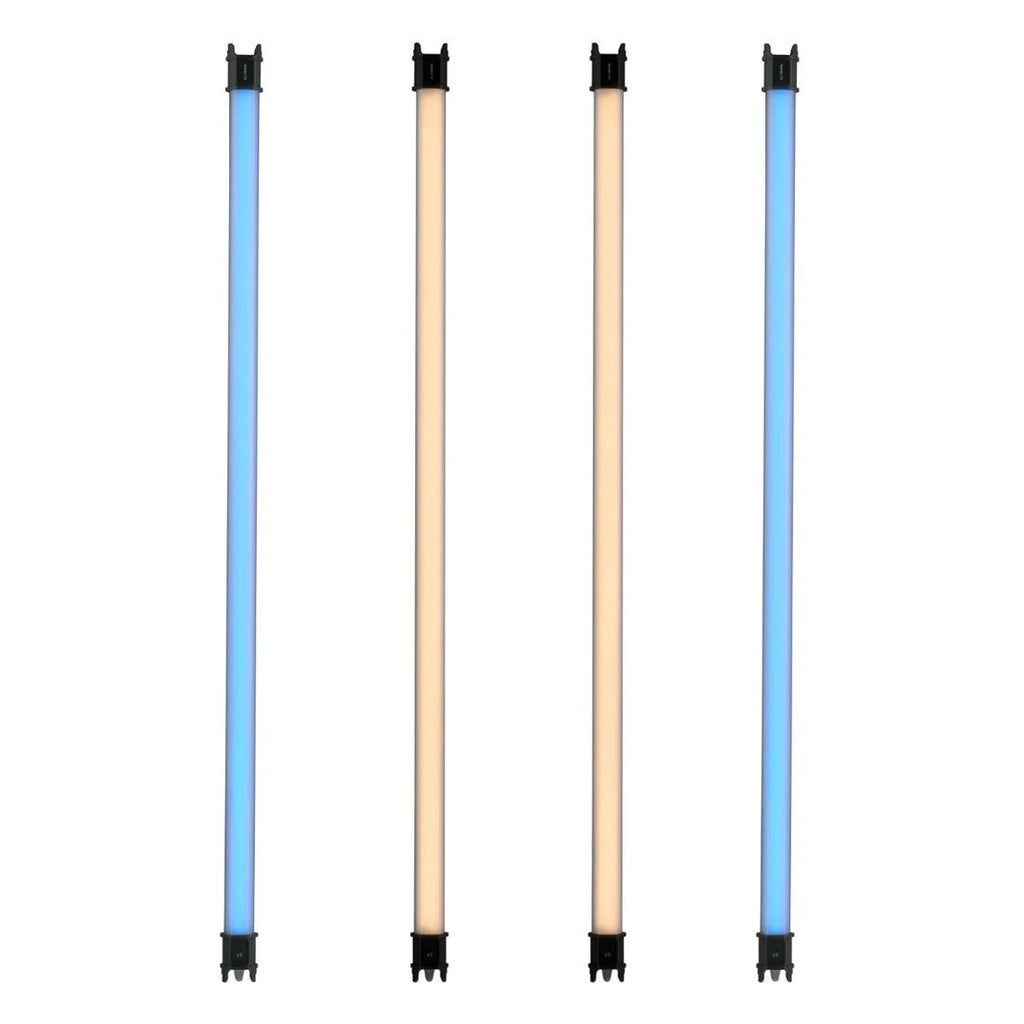 Nanlite PavoTube II 30C 4' LED Tube 4-Light Kit with Fabric Barndoors and Grid