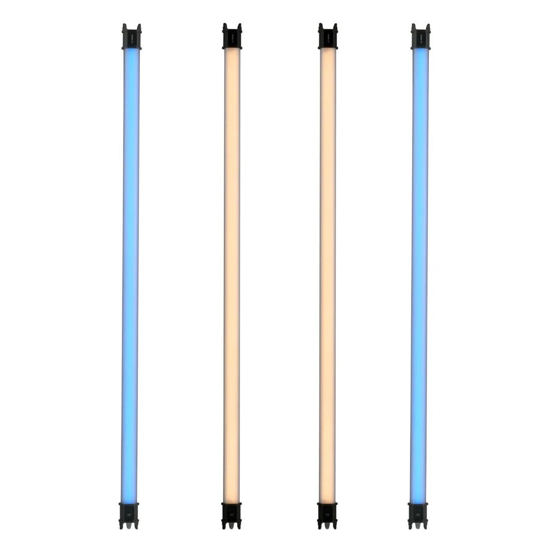 Nanlite PavoTube II 30C 4' LED Tube 4-Light Kit with Fabric Barndoors and Grid