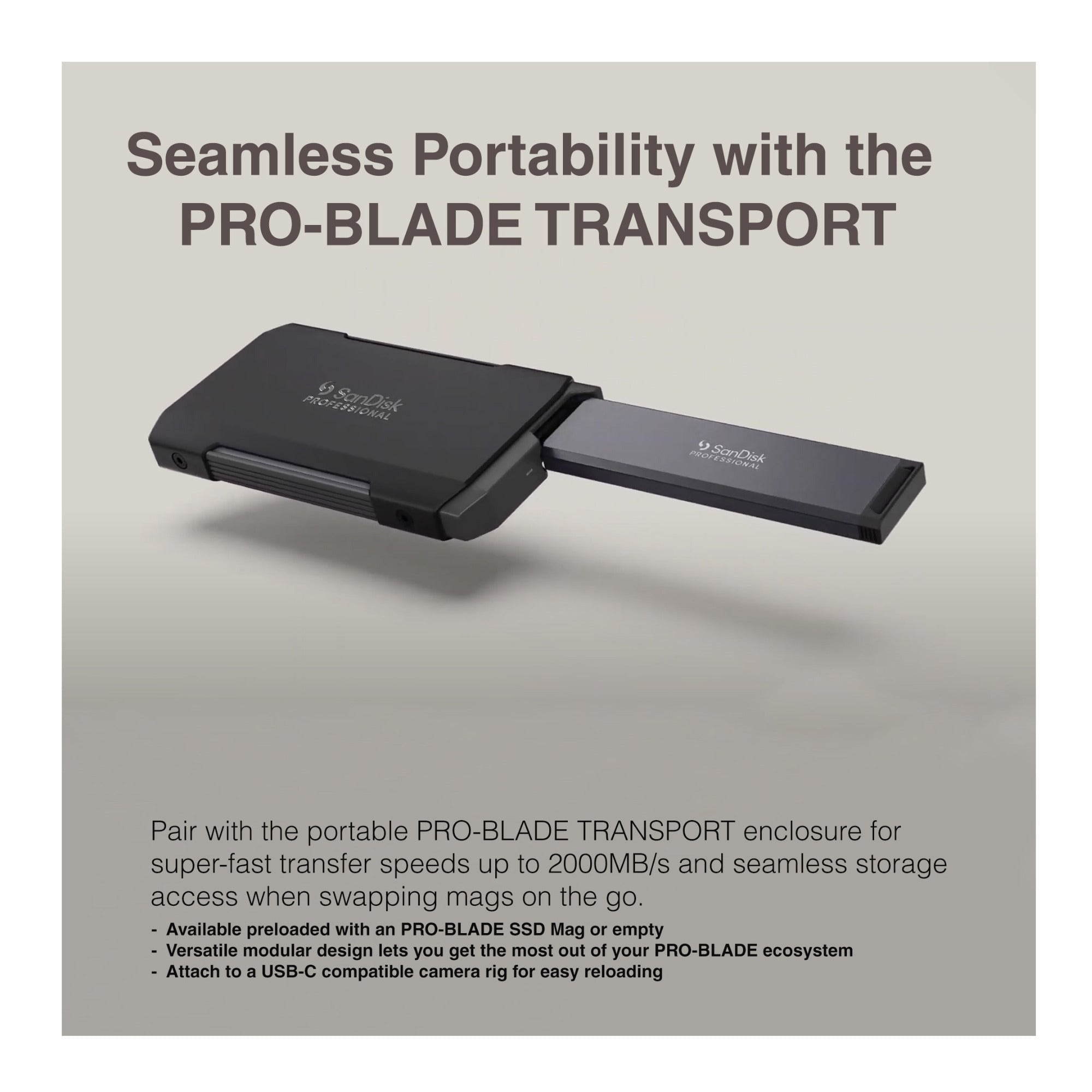 Sandisk Professional 1TB Pro-Blade SSD MAG with Pro-Blade Transport (0 TB)