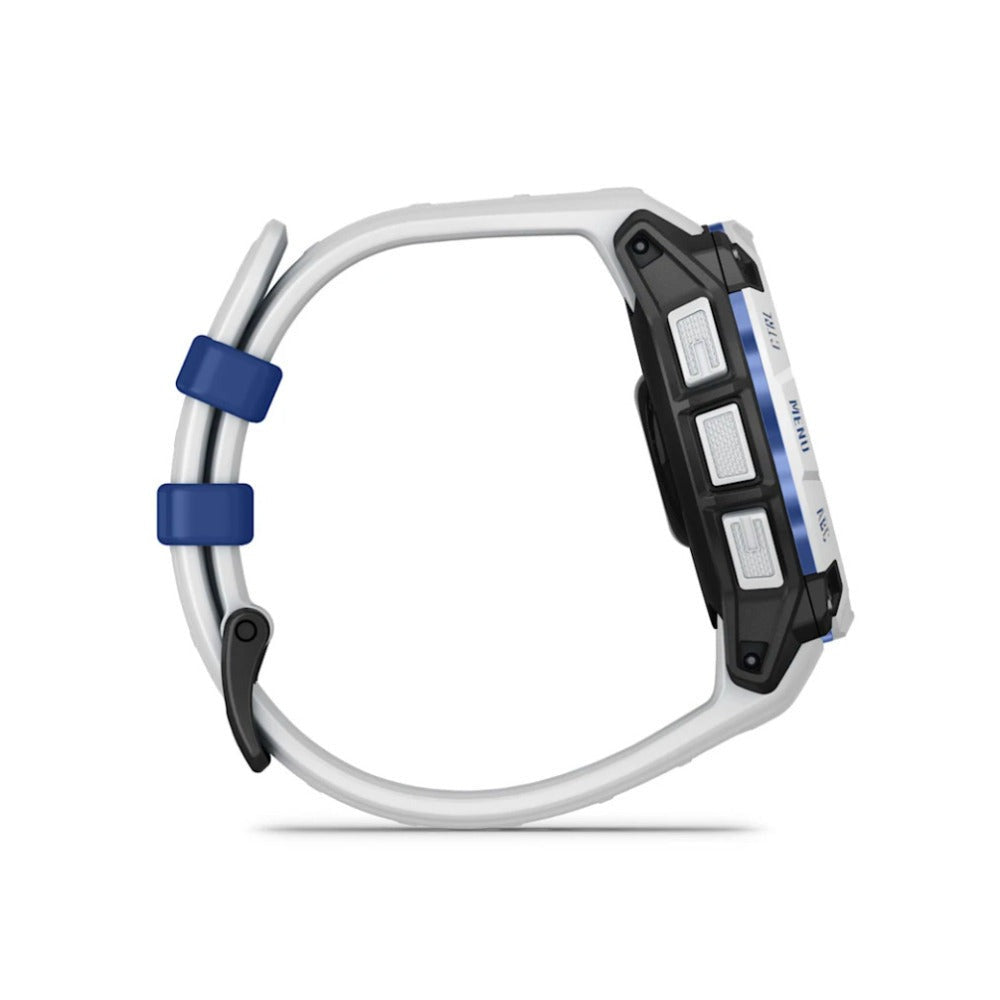 Garmin Instinct 3 GPS Smartwatch (Whitestone/Bolt Blue)