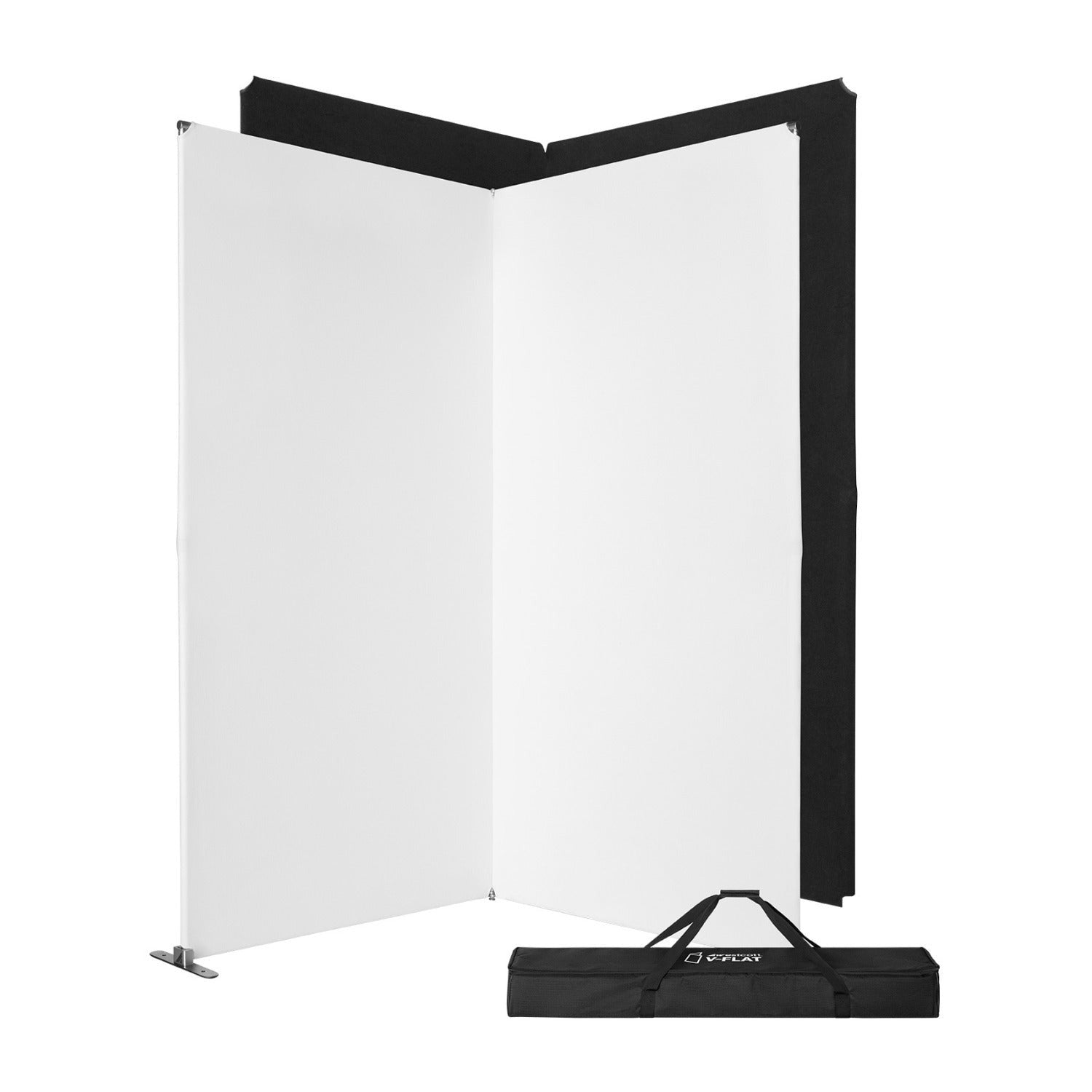 Westcott V-Flat with Dual-Sided Reflective Panels Collapsible Frame and Carry Case (White and Black)