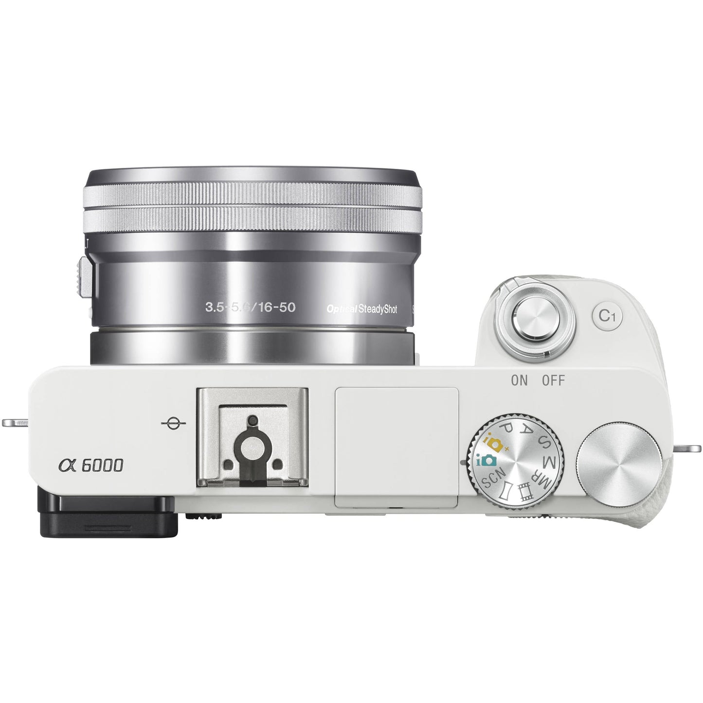 Sony Alpha a6000 24.3MP Mirrorless Digital Camera with 16-50mm Lens (White)