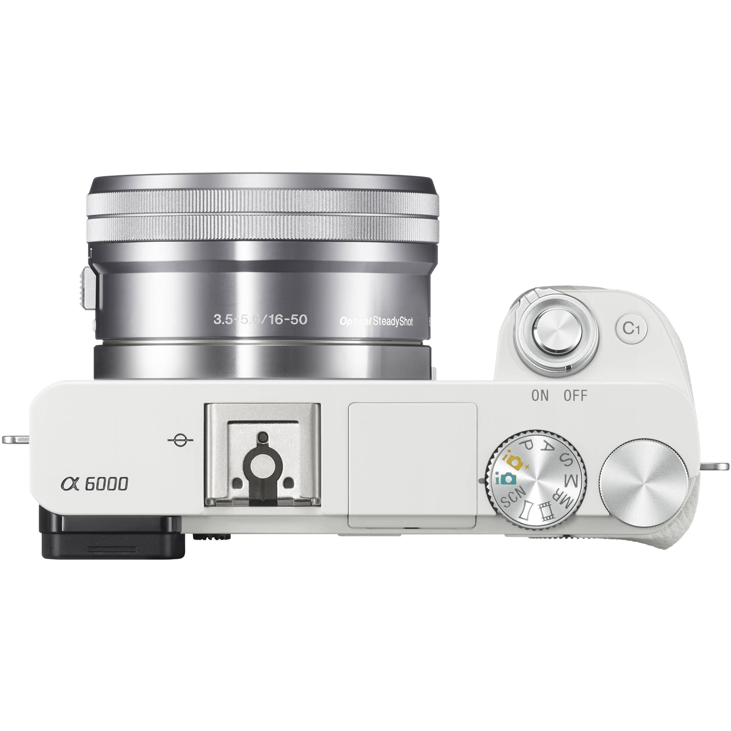 Sony Alpha a6000 24.3MP Mirrorless Digital Camera with 16-50mm Lens (White)