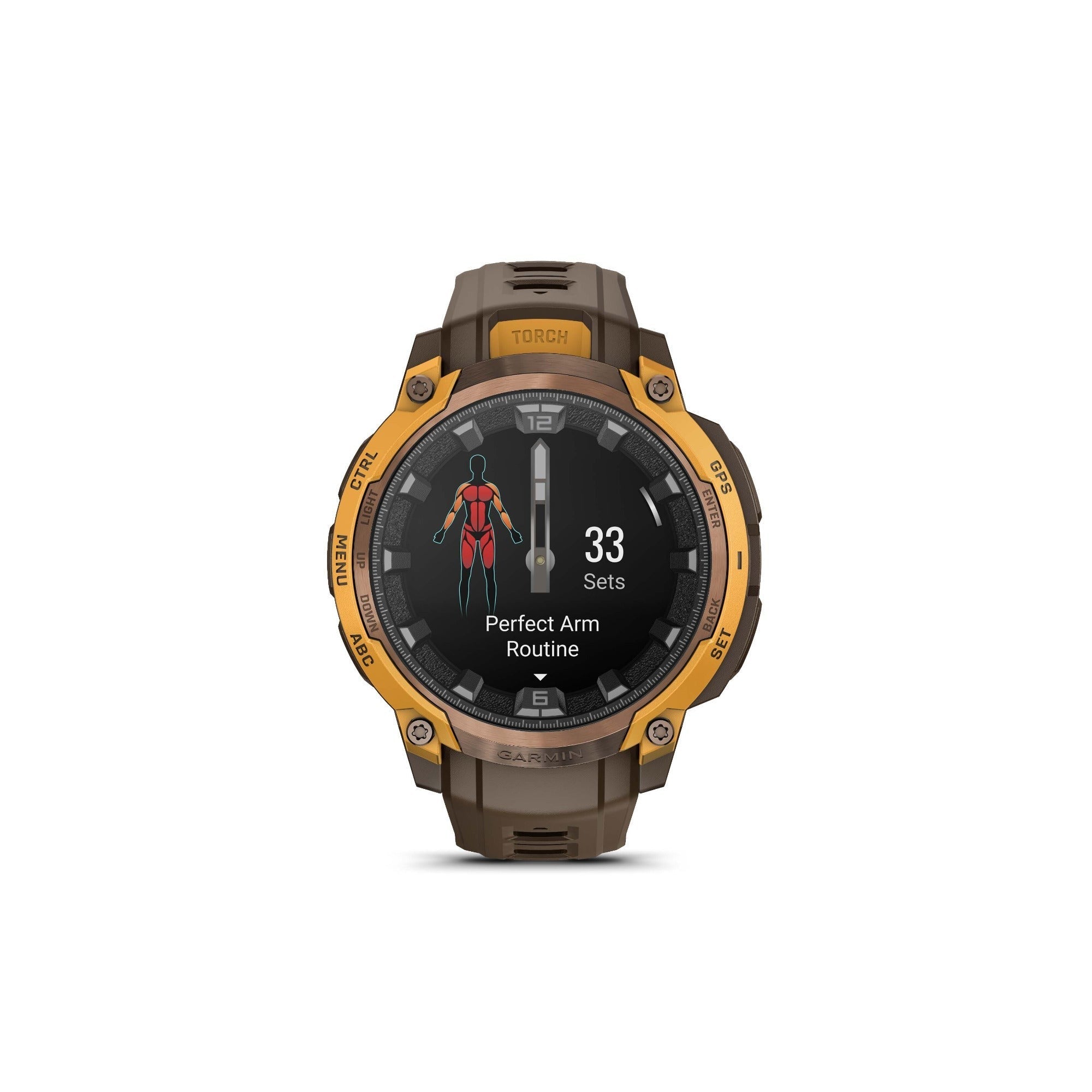 Garmin Instinct Crossover AMOLED GPS Smartwatch (Bronze/Sunburst)