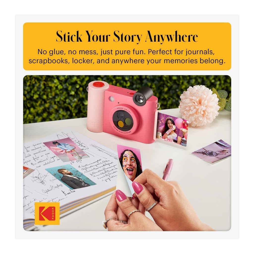KODAK Smile+ Digital Instant Print Camera with Effect-changing Lens (Fuschia)