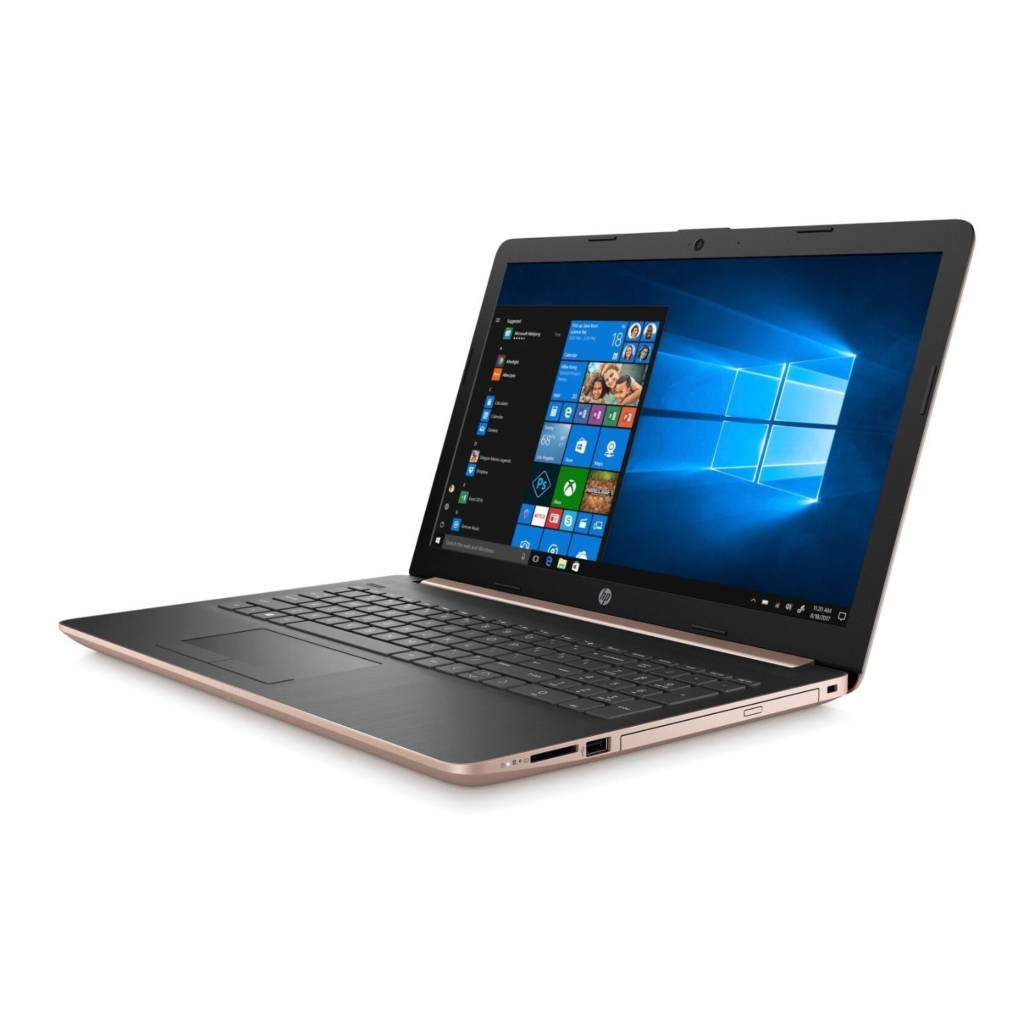 HP Laptop 15, 15.6" HD Touch, AMD Ryzen 5 Pro 3500U, 12GB RAM, 1TB HDD, Microsoft 365 Personal 1-Year (Pale Rose Gold) (Certified Refurbished)