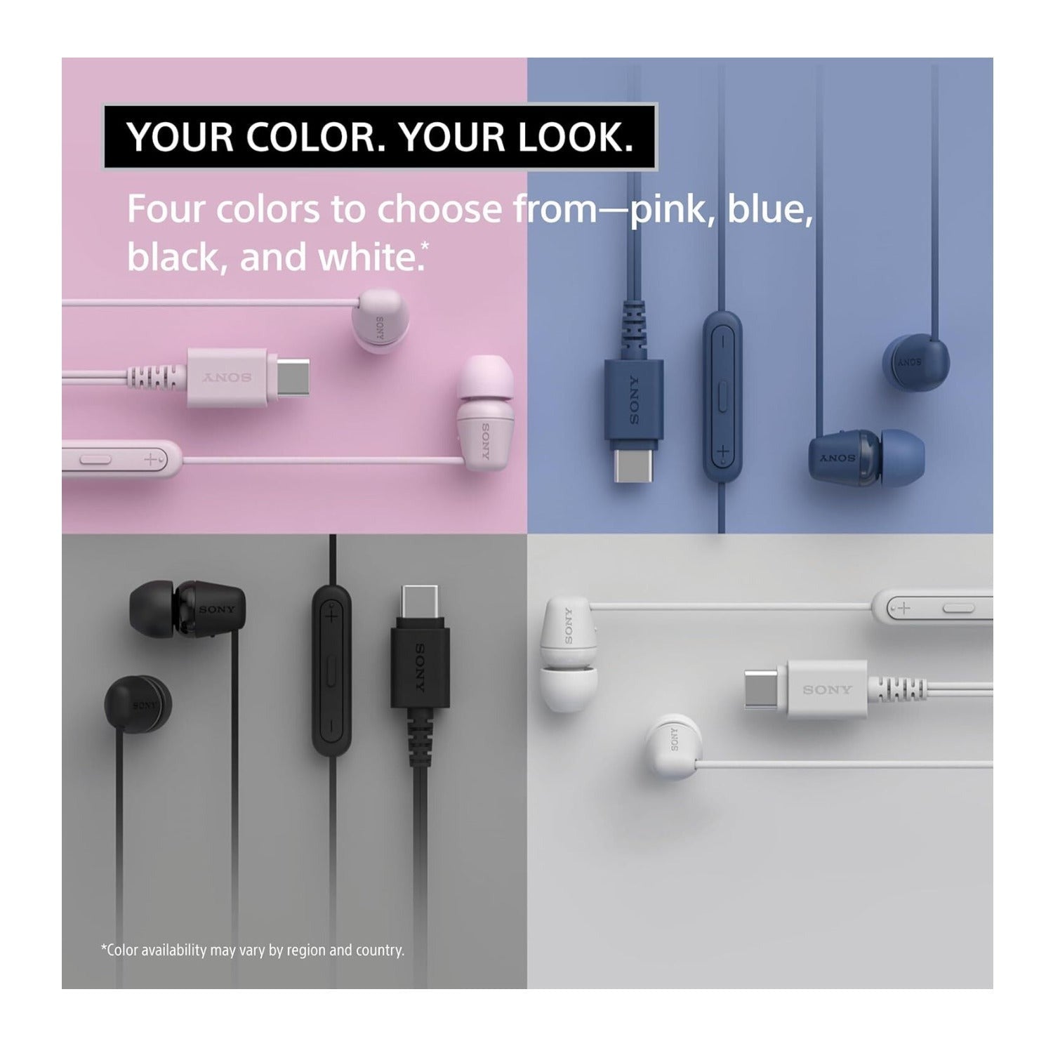 Sony IER-EX15C Wired USB-C In-ear Headphones (Blue)