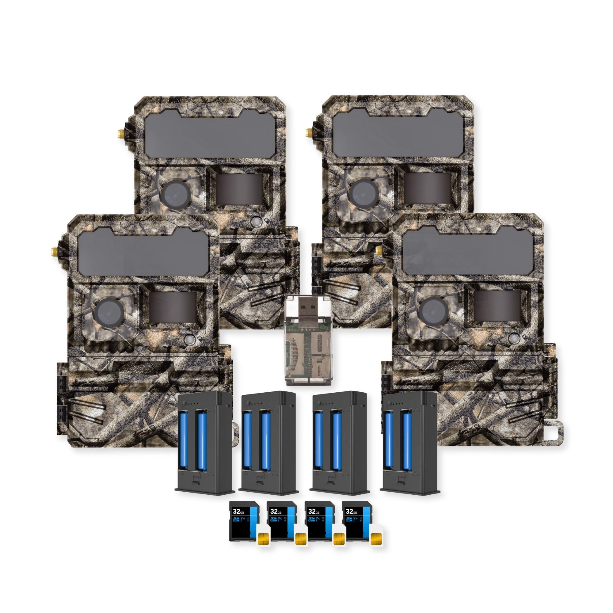 Yellowstone Y2 Camera Bundle with 5,000 mAh Battery Packs, Card Reader, and Accessories (4-Pack)