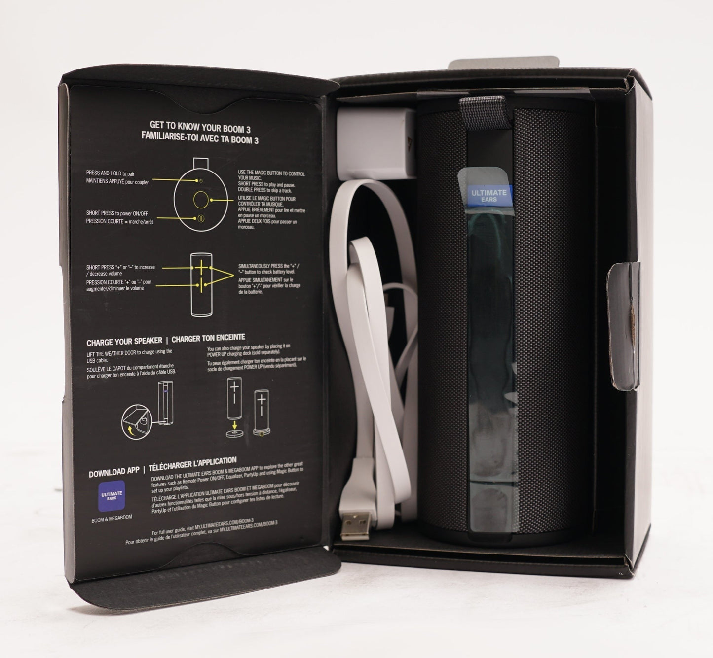 Ultimate Ears BOOM 3 Wireless Bluetooth Speaker (Night Black) (Used)