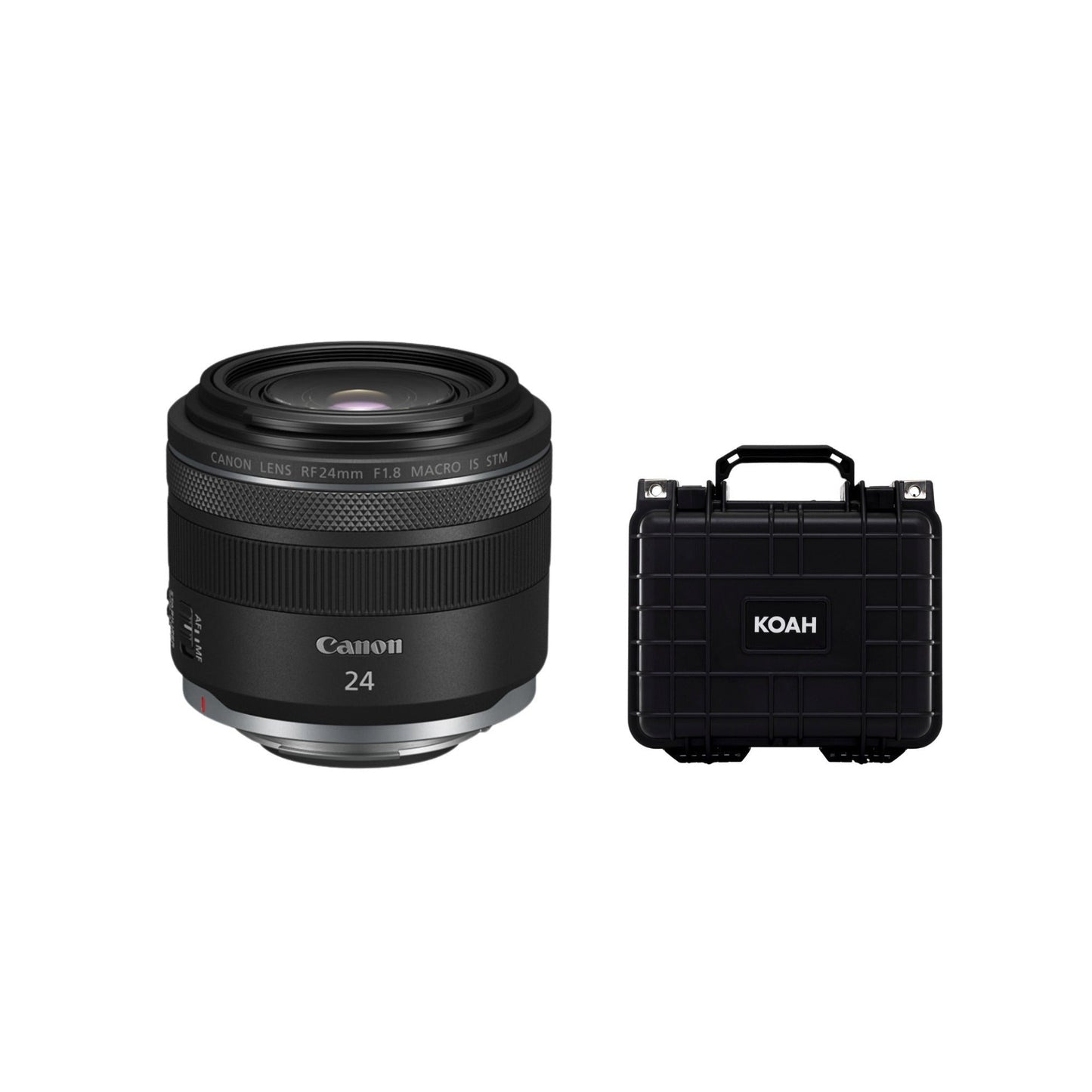 Canon RF 24mm f/1.8 Macro IS STM Lens with Weatherproof Hard Case Bundle