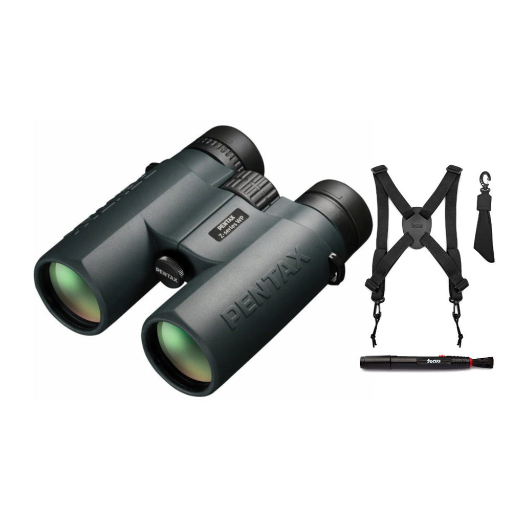 Pentax Z-Series ZD 10x43mm Roof Prism WP Binoculars Bundle