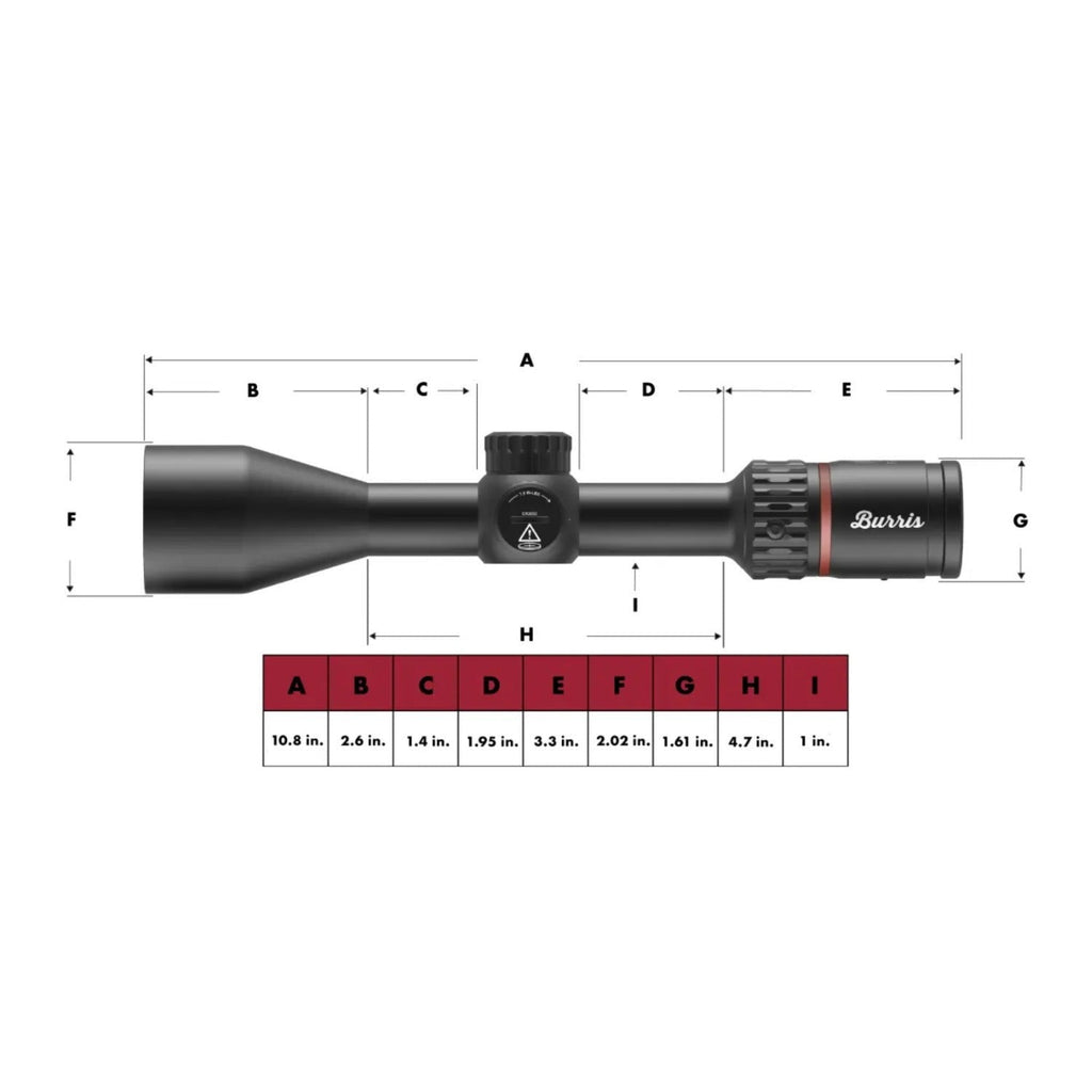 Burris Fullfield 2.5-10x42mm Riflescope Illuminated Ballistic E3 Reticle (Black)