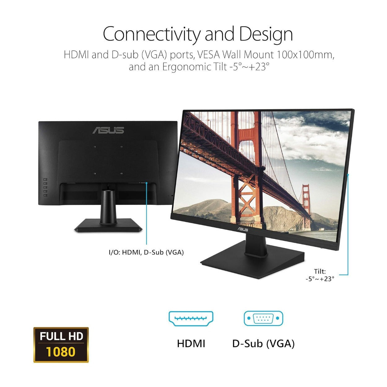 Asus VA27EHE 27-Inch 75 Hz Full HD IPS LED Eye Care Monitor (Black)