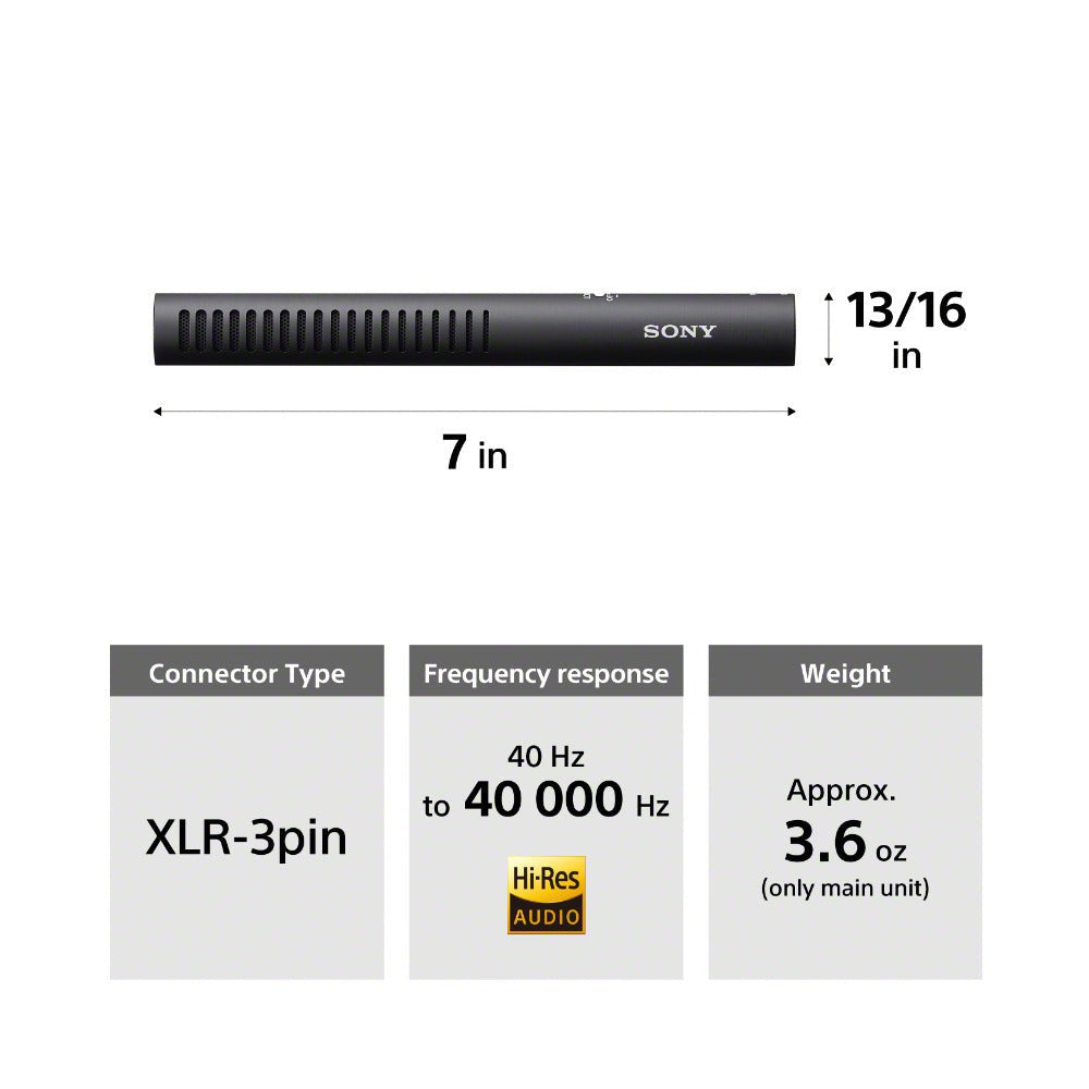 Sony ECM-778 Shotgun Microphone with Compact Design Introduced (Black)
