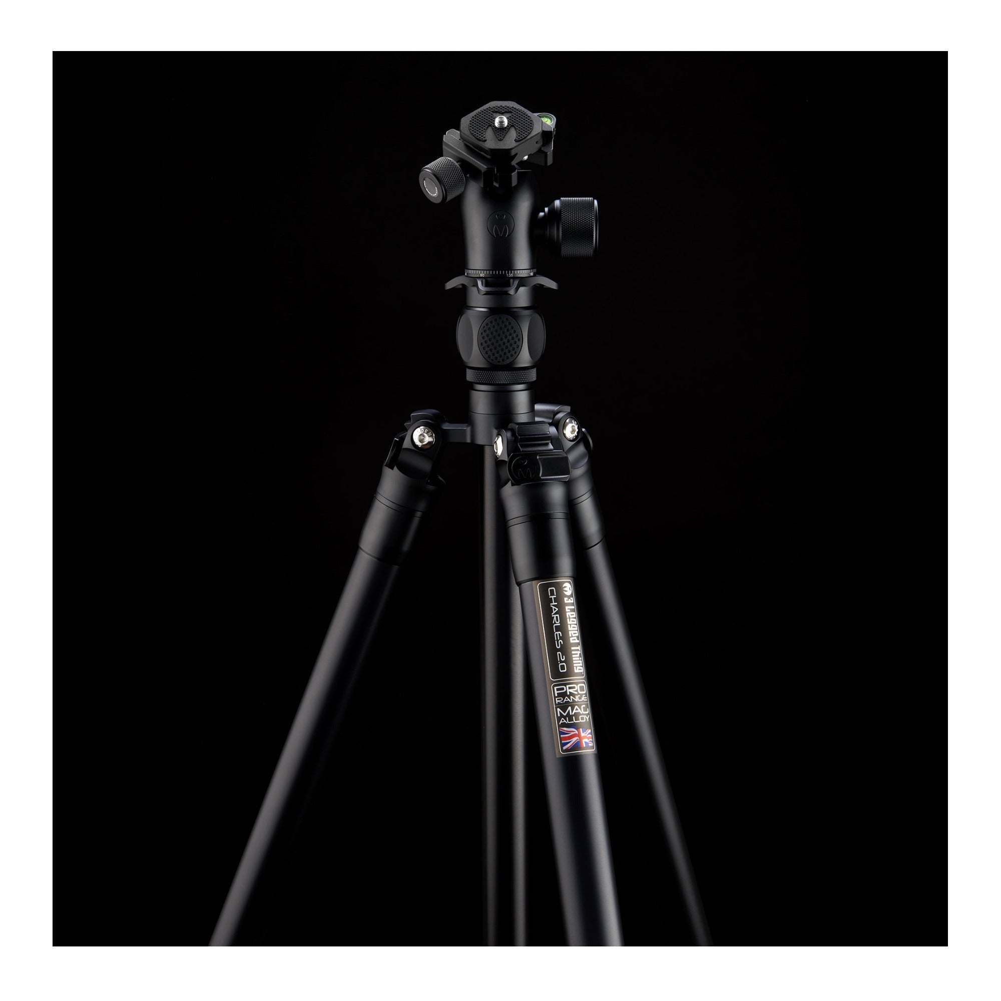 3 Legged Thing Charles 2.0 Aluminium Tripod System & AirHed Pro (Matte Black)