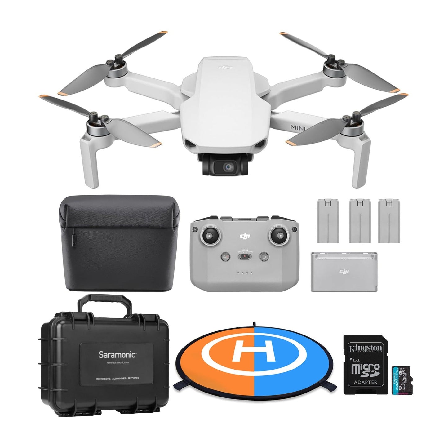 DJI Mini 4K Fly More Combo Drone with 4K UHD Camera and 3-Axis Gimbal Stabilization Bundle