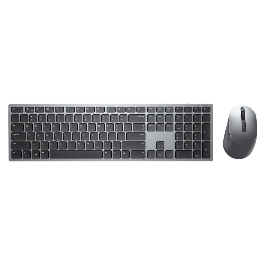 Dell Premier Multi-Device Wireless Bluetooth Keyboard and Mouse Combo with USB Receiver (Titan Gray)