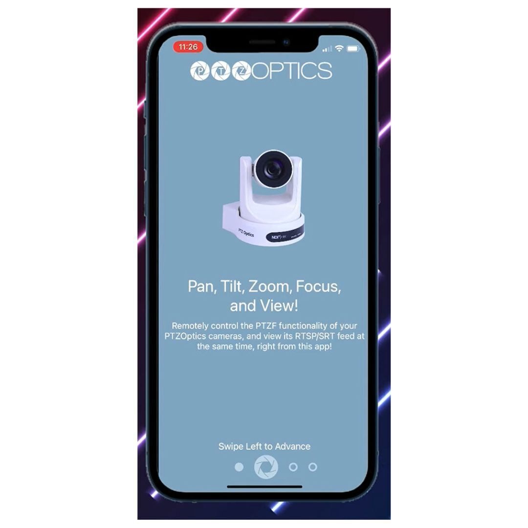 PTZOptics Move SE Camera with 12X Optical Zoom Range and Presenter-Lock Auto-Tracking (White)