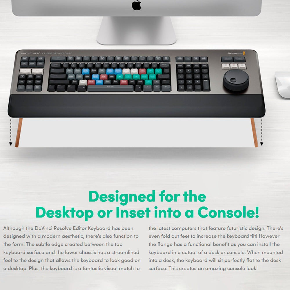 Blackmagic Design USB DaVinci Resolve Editor Full-Size Keyboard (Black)