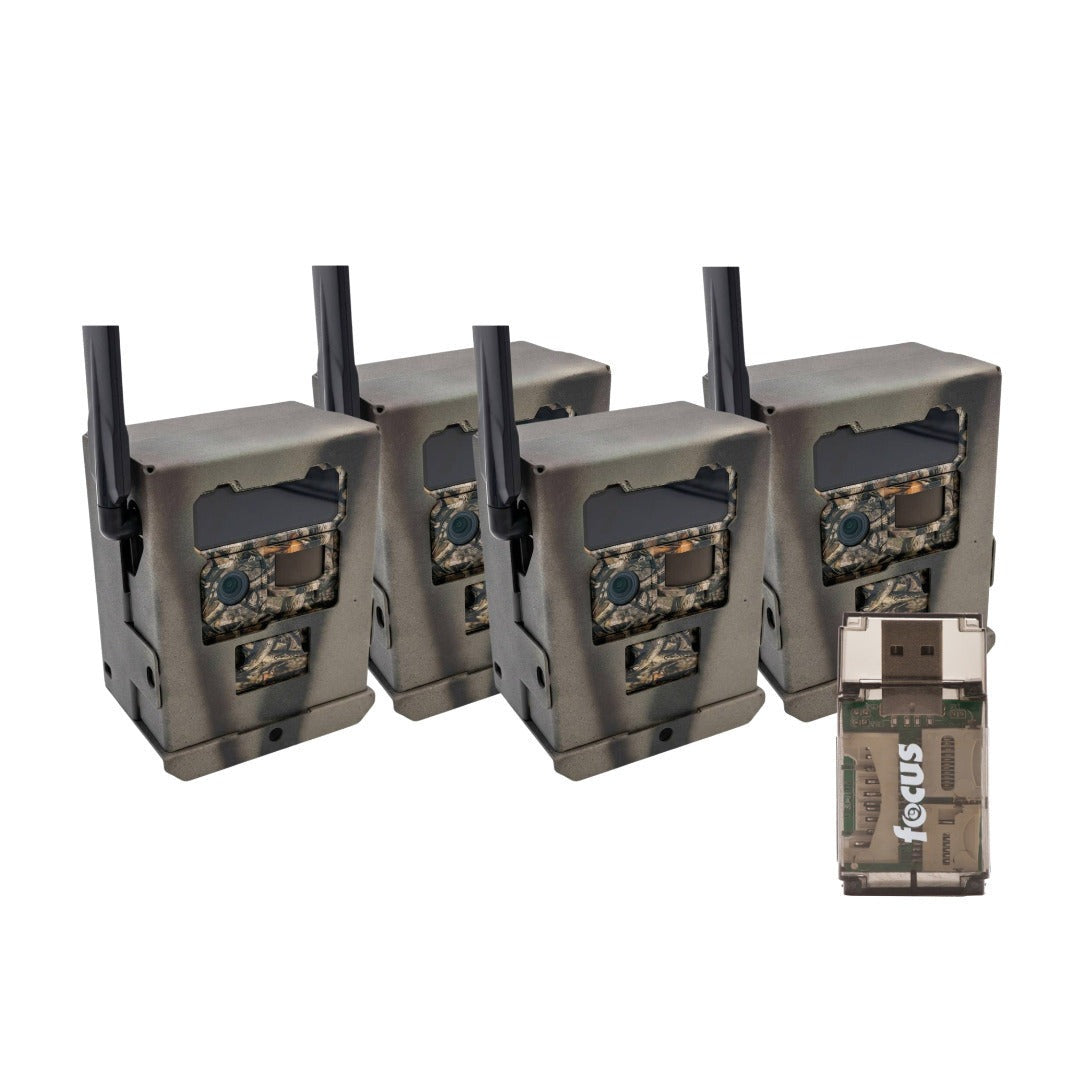 Yellowstone Metal Box for Y2 Cellular Trail Camera (4 Pack) with Card Reader