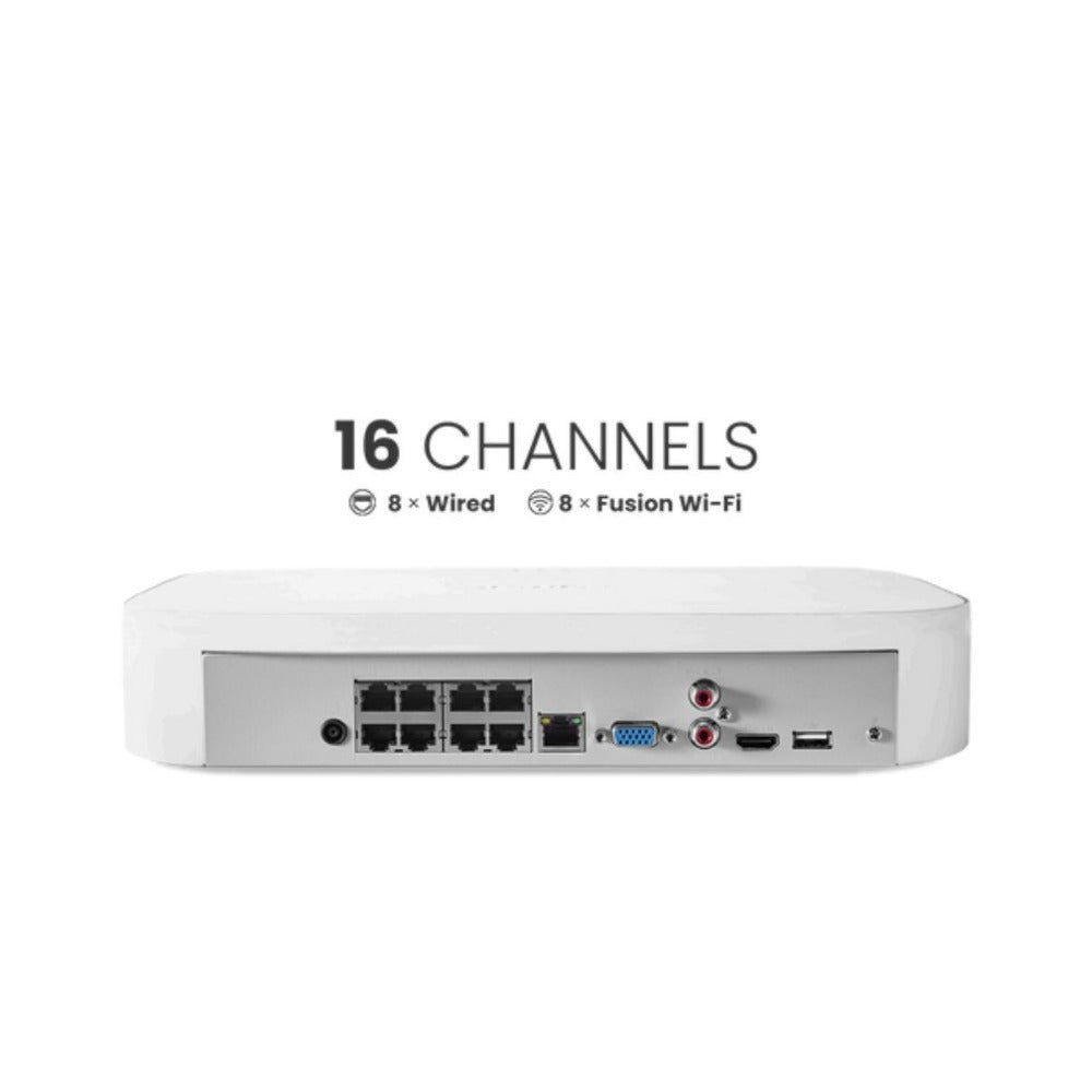 Lorex Fusion 4K 16 Camera Capable (8 Wired and 8 Wi-Fi ) Network Video Recorder