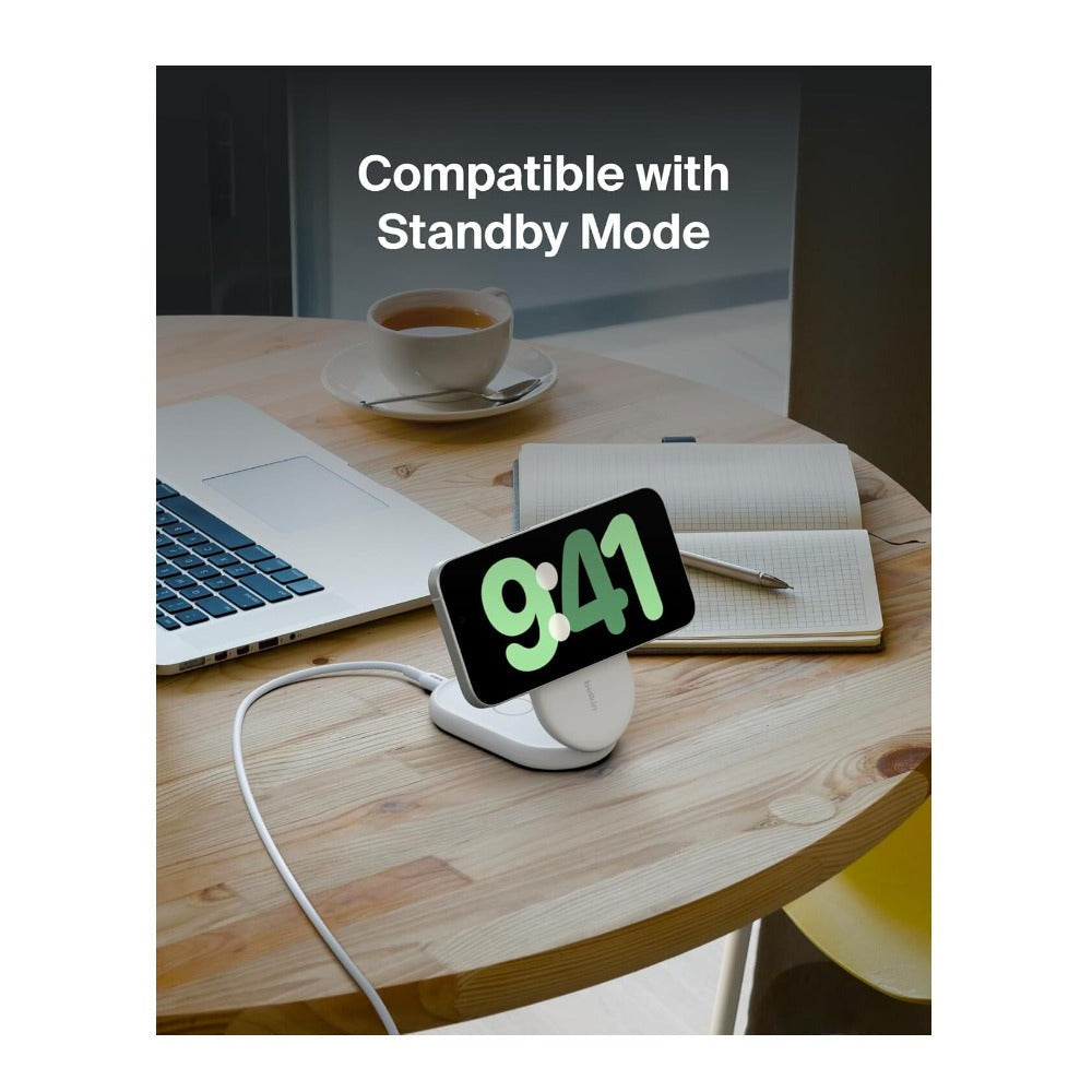 Belkin BoostCharge 15W 2-in-1 Magnetic Wireless Qi2 Charging Stand (Teal)