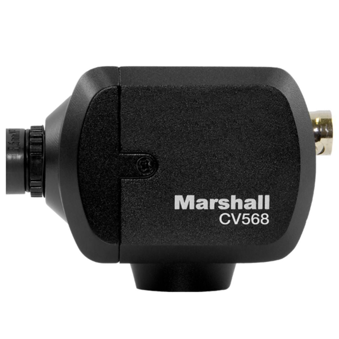 Marshall CV568 Miniature Camera with Sony Exmor Sensor and Tri-Level Sync (HDMI and 3GSDI, Black)