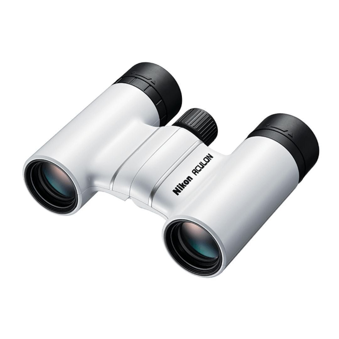 Nikon ACULON T02 8x21 Binoculars, Turn-and-Slide Eyecups (White) (Certified Refurbished)