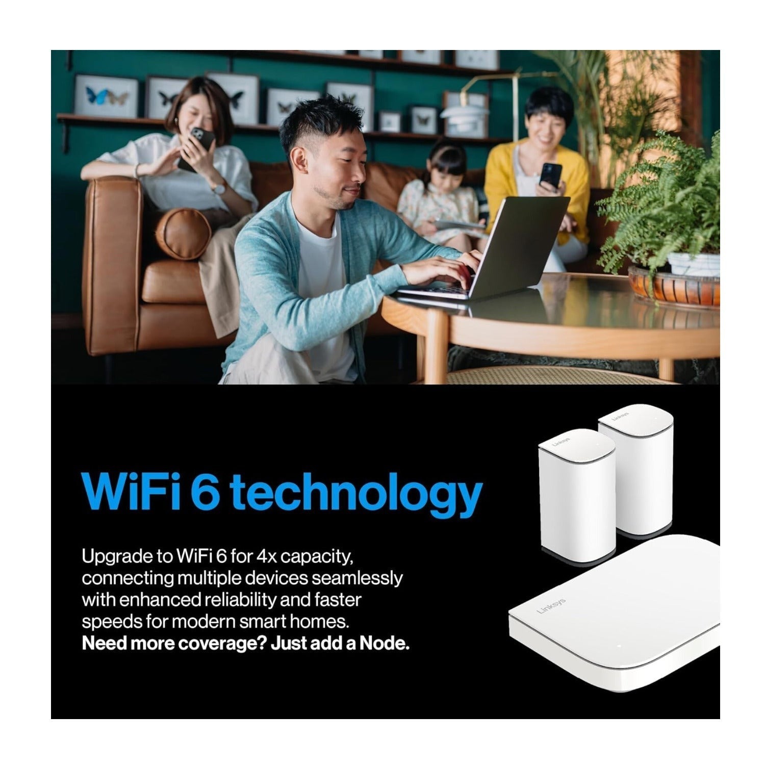 Linksys Multi-Gig Micro Mesh WiFi 6 System - Connect 100+ Devices