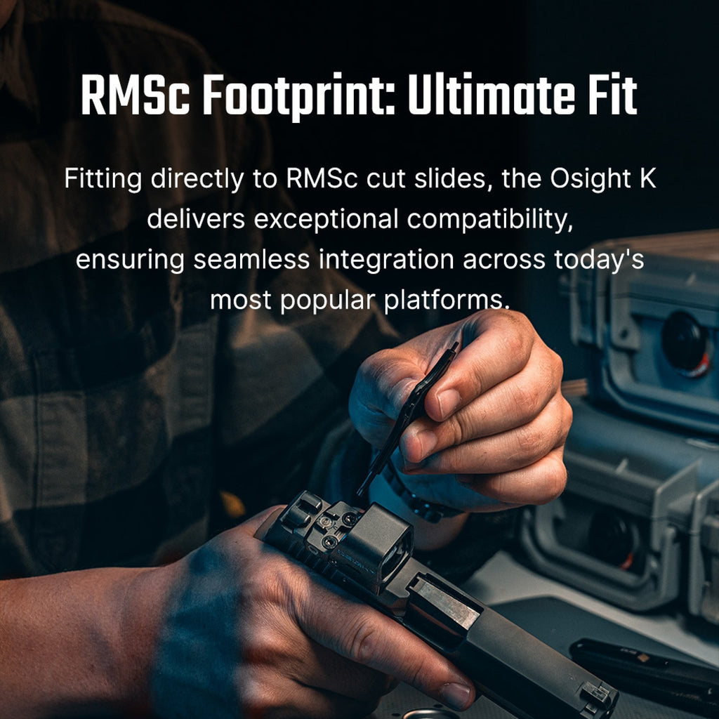 Osight K 6 MOA Red Dot Sight with RMSc Footprint and Side-Loading Battery