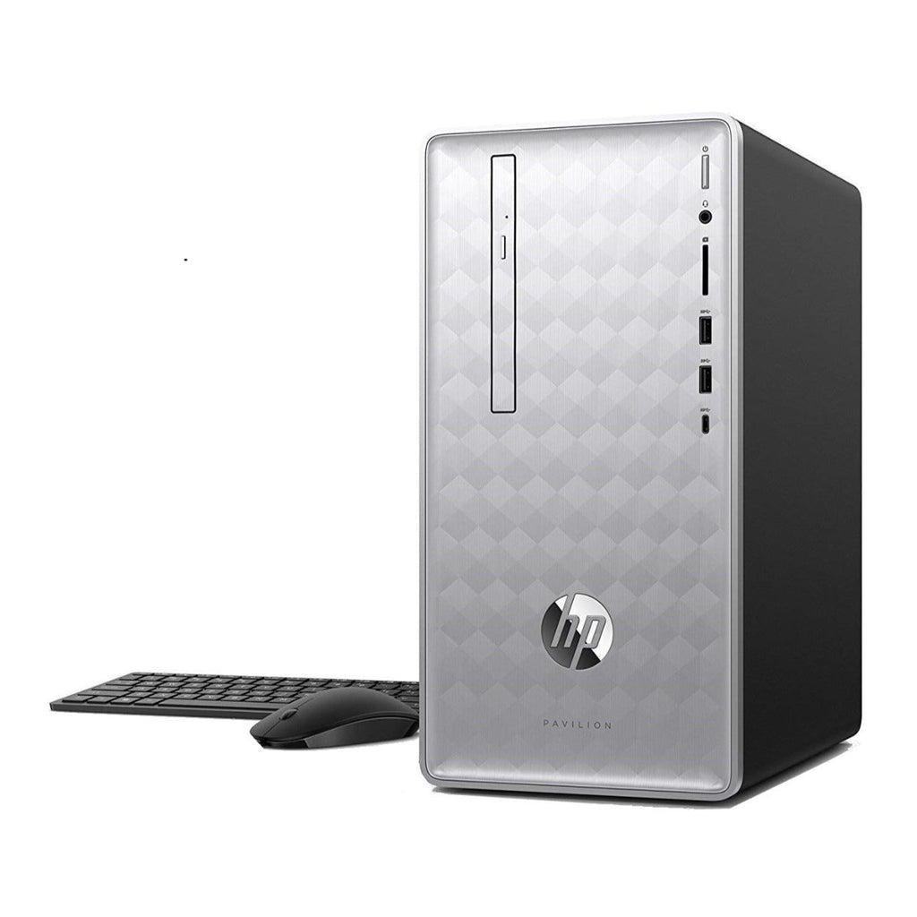 HP Pavilion 590 Desktop PC, Intel Core i7-9700, 16GB RAM, 1TB HDD + 128GB SSD, Radeon Graphics 4GB, Windows 10 (Certified Refurbished)