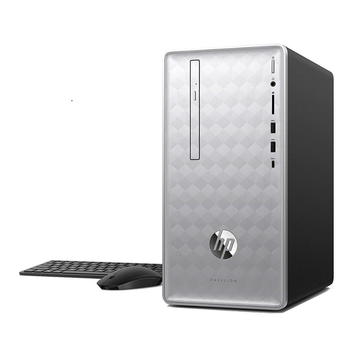 HP Pavilion 590 Desktop PC, Intel Core i7-9700, 16GB RAM, 1TB HDD + 128GB SSD, Radeon Graphics 4GB, Windows 10 (Certified Refurbished)